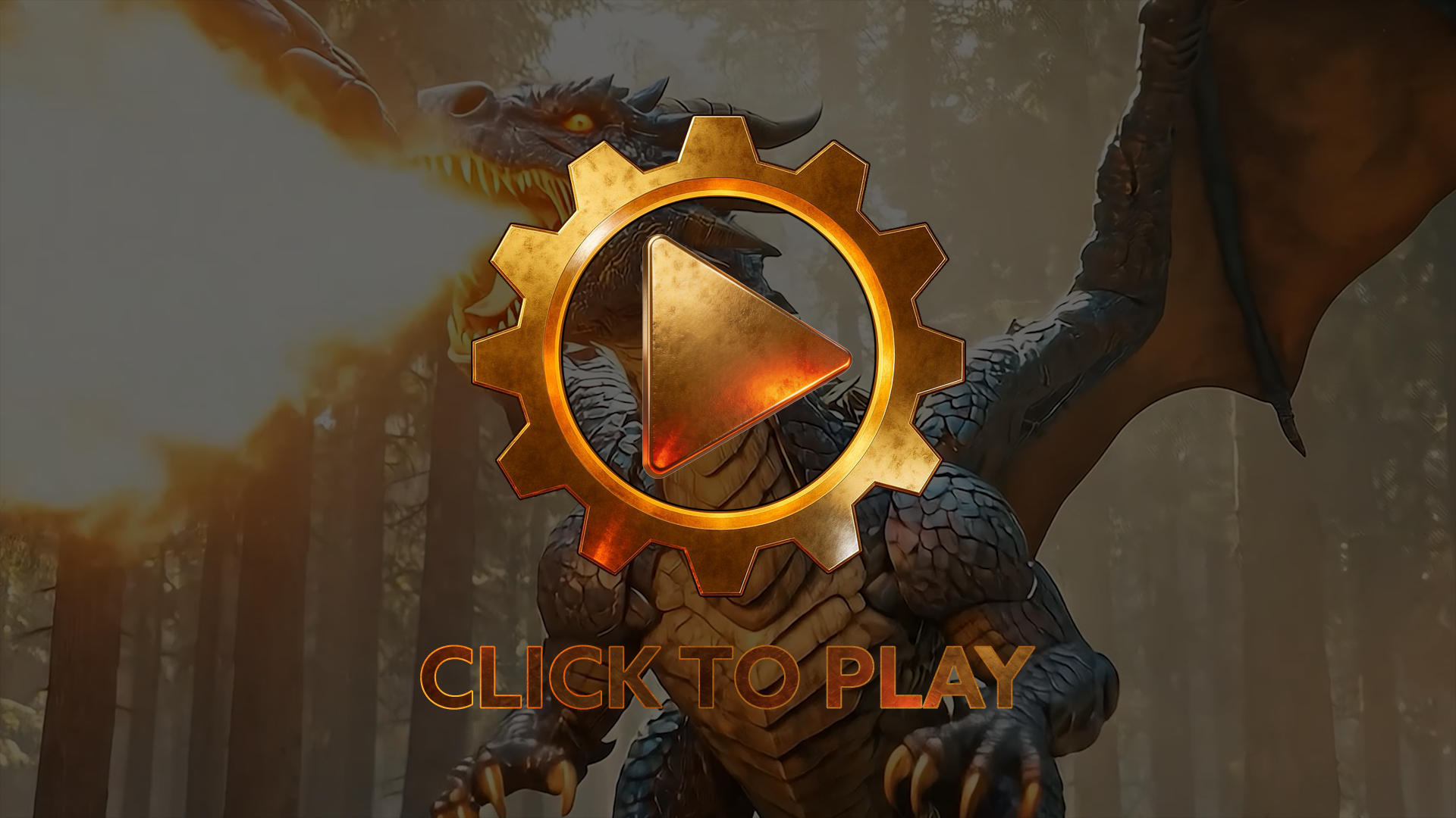 dragon blowing flames play button.